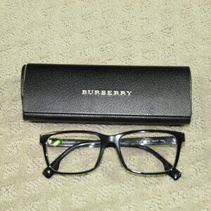 Burberry B2320 3862 Black Rectangular Acetate Glasses FRAMES w Case